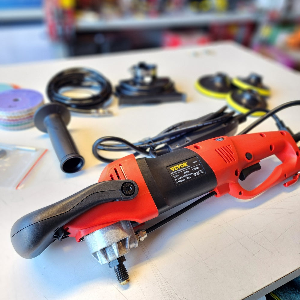 Wet Polisher New 10 A Corded 4 in. and 5 in. Pads Grinder Sander Polisher With 59 in (SSPGJYPJT110VZL) Wet Polisher New 10 A Corded 4 in. and 5 in. Pads Grinder Sander Polisher With 59 in (SSPGJYPJT110VZL)